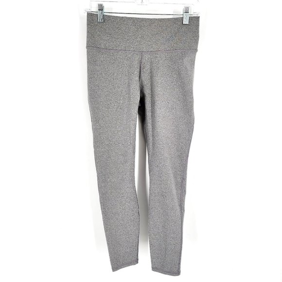 Fabletics Leggings Athletic Heathered Grey Stretch Activewear Inside Pockets Gym - Picture 1 of 8
